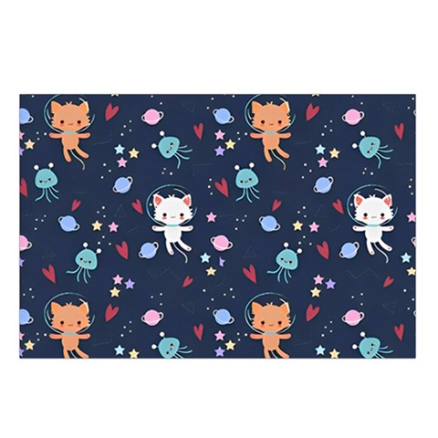 Cute Astronaut Cat With Star Galaxy Elements Seamless Pattern Belt Pouch Bag (Small) from ArtsNow.com Loop