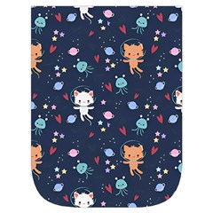 Cute Astronaut Cat With Star Galaxy Elements Seamless Pattern Waist Pouch (Large) from ArtsNow.com Front Pocket