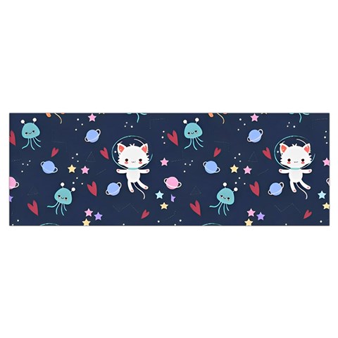 Cute Astronaut Cat With Star Galaxy Elements Seamless Pattern Wristlet Pouch Bag (Small) from ArtsNow.com Bottom