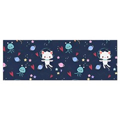 Cute Astronaut Cat With Star Galaxy Elements Seamless Pattern Wristlet Pouch Bag (Small) from ArtsNow.com Bottom