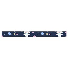 Cute Astronaut Cat With Star Galaxy Elements Seamless Pattern Wristlet Pouch Bag (Small) from ArtsNow.com Strap Inside