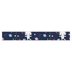 Cute Astronaut Cat With Star Galaxy Elements Seamless Pattern Make Up Case (Large) from ArtsNow.com Zipper Back