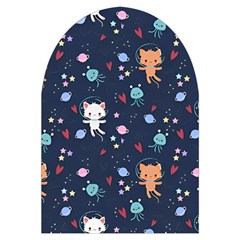 Cute Astronaut Cat With Star Galaxy Elements Seamless Pattern Microwave Oven Glove from ArtsNow.com Front