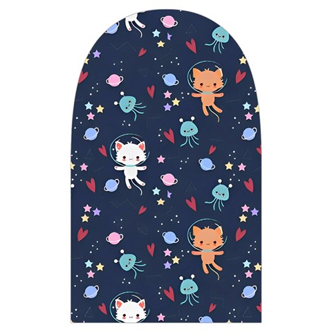 Cute Astronaut Cat With Star Galaxy Elements Seamless Pattern Microwave Oven Glove from ArtsNow.com Back