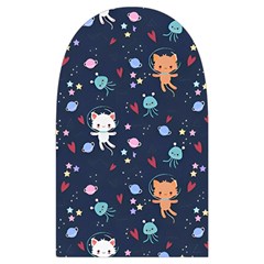 Cute Astronaut Cat With Star Galaxy Elements Seamless Pattern Microwave Oven Glove from ArtsNow.com Back