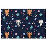 Cute Astronaut Cat With Star Galaxy Elements Seamless Pattern Banner and Sign 6  x 4 