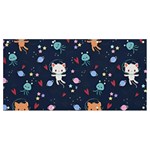 Cute Astronaut Cat With Star Galaxy Elements Seamless Pattern Banner and Sign 8  x 4 