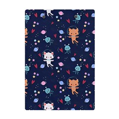Cute Astronaut Cat With Star Galaxy Elements Seamless Pattern A5 Acrylic Clipboard from ArtsNow.com Back