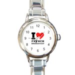 I love French breakfast  Round Italian Charm Watch