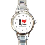 I love French breakfast  Round Italian Charm Watch