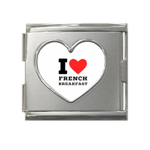 I love French breakfast  Mega Link Heart Italian Charm (18mm) from ArtsNow.com Front