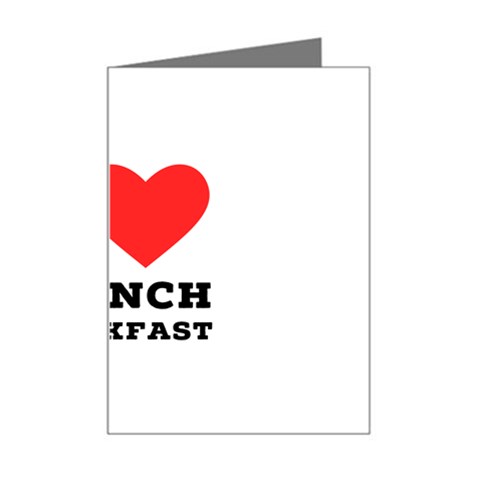 I love French breakfast  Mini Greeting Card from ArtsNow.com Left