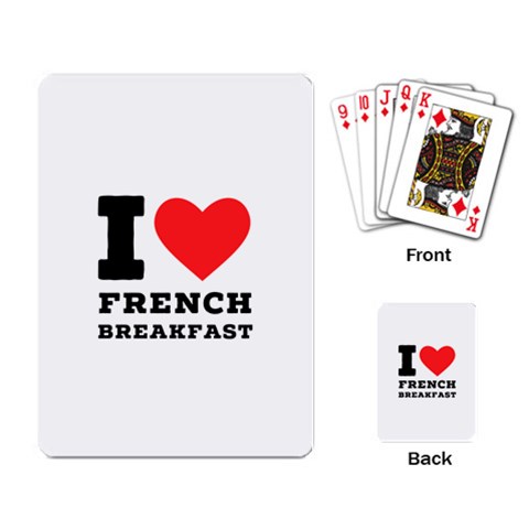 I love French breakfast  Playing Cards Single Design (Rectangle) from ArtsNow.com Back