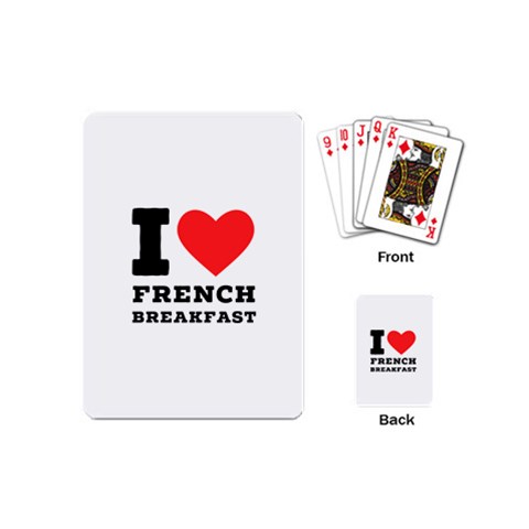 I love French breakfast  Playing Cards Single Design (Mini) from ArtsNow.com Back
