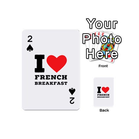I love French breakfast  Playing Cards 54 Designs (Mini) from ArtsNow.com Front - Spade2