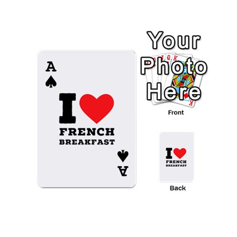 Ace I love French breakfast  Playing Cards 54 Designs (Mini) from ArtsNow.com Front - SpadeA