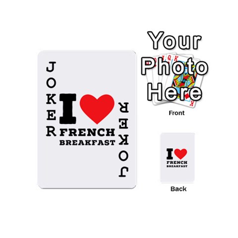I love French breakfast  Playing Cards 54 Designs (Mini) from ArtsNow.com Front - Joker1