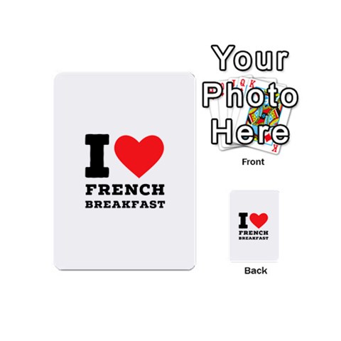 I love French breakfast  Playing Cards 54 Designs (Mini) from ArtsNow.com Back