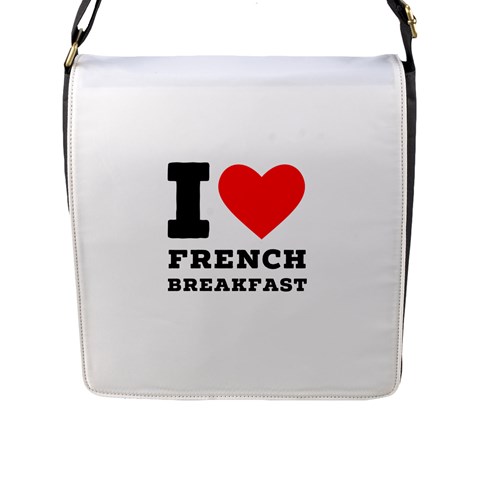 I love French breakfast  Flap Closure Messenger Bag (L) from ArtsNow.com Front