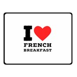 I love French breakfast  Two Sides Fleece Blanket (Small)