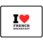 I love French breakfast  Two Sides Fleece Blanket (Large)