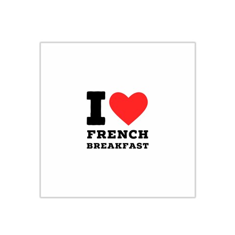 I love French breakfast  Satin Bandana Scarf 22  x 22  from ArtsNow.com Front