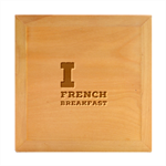 I love French breakfast  Wood Photo Frame Cube