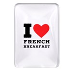 I love French breakfast  Rectangular Glass Fridge Magnet (4 pack)