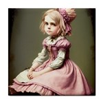 Cute Adorable Victorian Gothic Girl 14 Tile Coaster