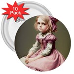 Cute Adorable Victorian Gothic Girl 14 3  Buttons (10 pack) 