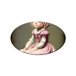 Cute Adorable Victorian Gothic Girl 14 Sticker (Oval)