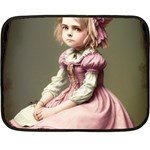 Cute Adorable Victorian Gothic Girl 14 Fleece Blanket (Mini)