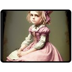 Cute Adorable Victorian Gothic Girl 14 Two Sides Fleece Blanket (Large)