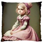 Cute Adorable Victorian Gothic Girl 14 Large Premium Plush Fleece Cushion Case (Two Sides)