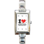 I love English breakfast  Rectangle Italian Charm Watch