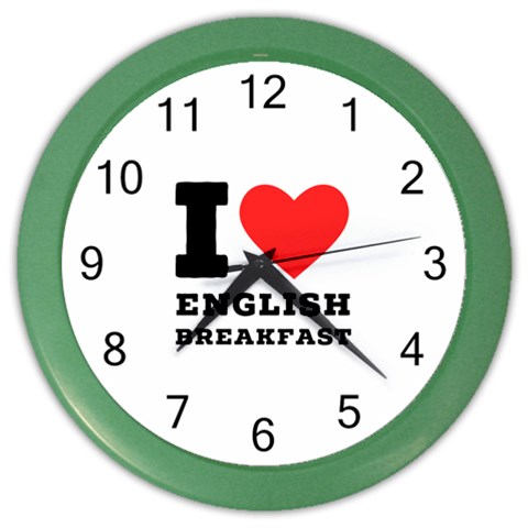 I love English breakfast  Color Wall Clock from ArtsNow.com Front