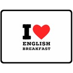 I love English breakfast  Two Sides Fleece Blanket (Large)