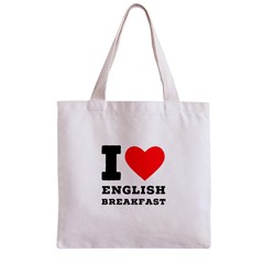 I love English breakfast  Zipper Grocery Tote Bag from ArtsNow.com Back