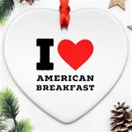 I love American breakfast Ornament (Heart)