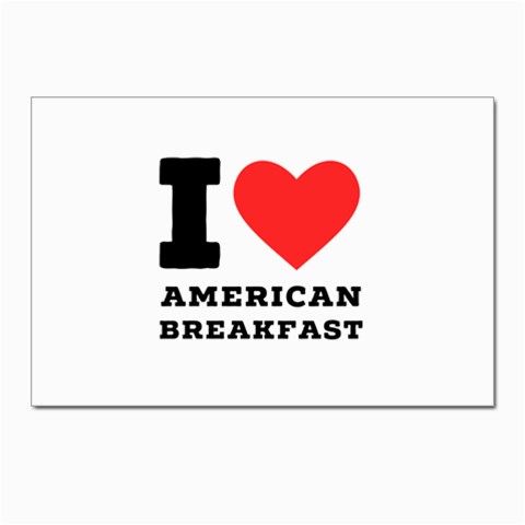 I love American breakfast Postcard 4 x 6  (Pkg of 10) from ArtsNow.com Front