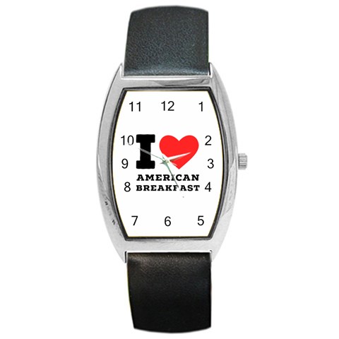 I love American breakfast Barrel Style Metal Watch from ArtsNow.com Front