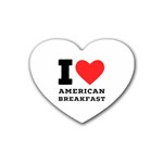 I love American breakfast Rubber Coaster (Heart)