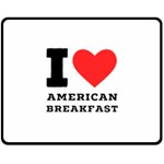 I love American breakfast Two Sides Fleece Blanket (Medium)