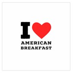 I love American breakfast Square Satin Scarf (36  x 36 )