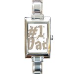 fatherday237 Rectangular Italian Charm Watch