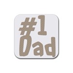 fatherday237 Rubber Coaster (Square)