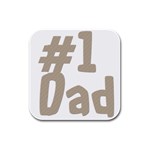 fatherday237 Rubber Square Coaster (4 pack)