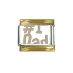 fatherday237 Gold Trim Italian Charm (9mm)