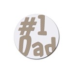 fatherday237 Rubber Coaster (Round)