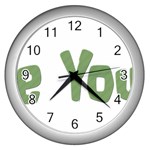 fatherday238 Wall Clock (Silver)